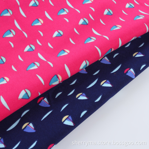 The twill printed microfiber polyester peach skin fabric